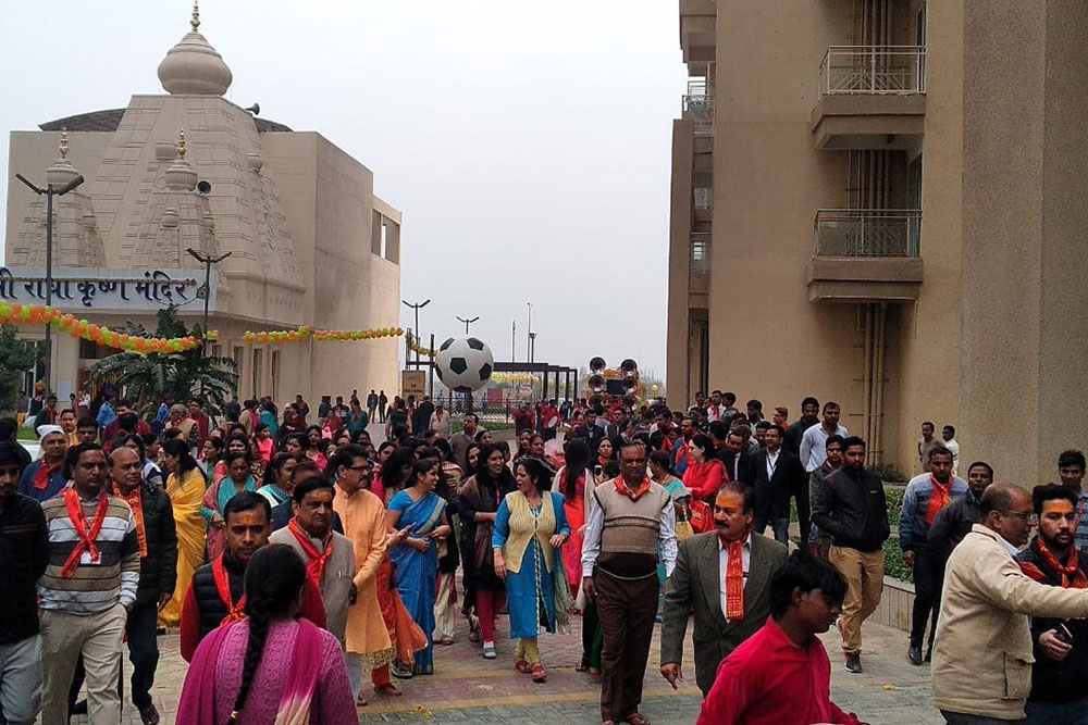 Inauguration of Shri Radha Krishna Temple at Gaur Sportswood -12-12-18